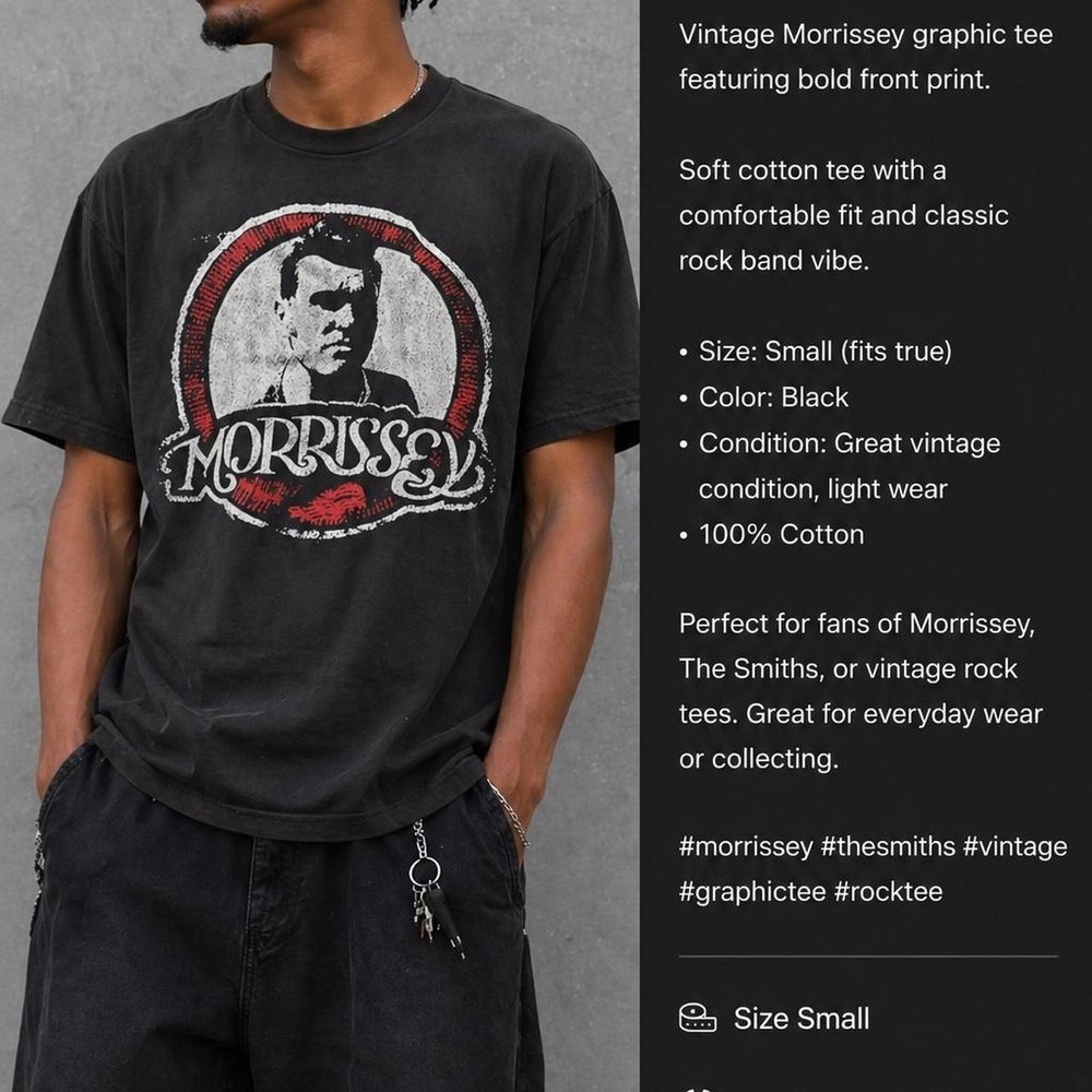Morrissey black graphic tee